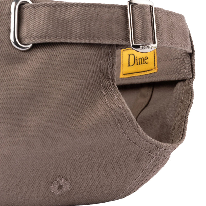 Dime 6 Panel Hat Classic Low Pro Taupe back strap