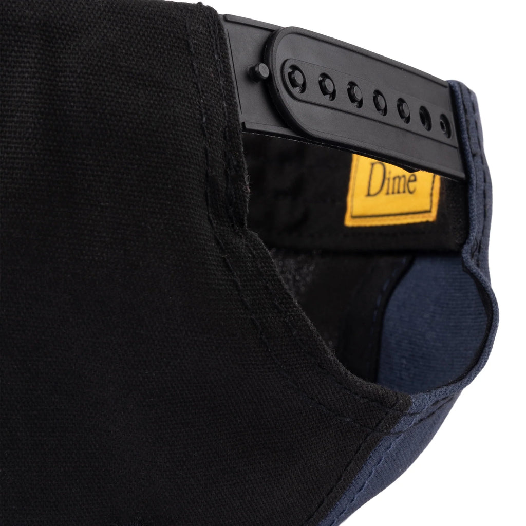 Dime 6 Panel Hat EXE Low Pro Black back strap