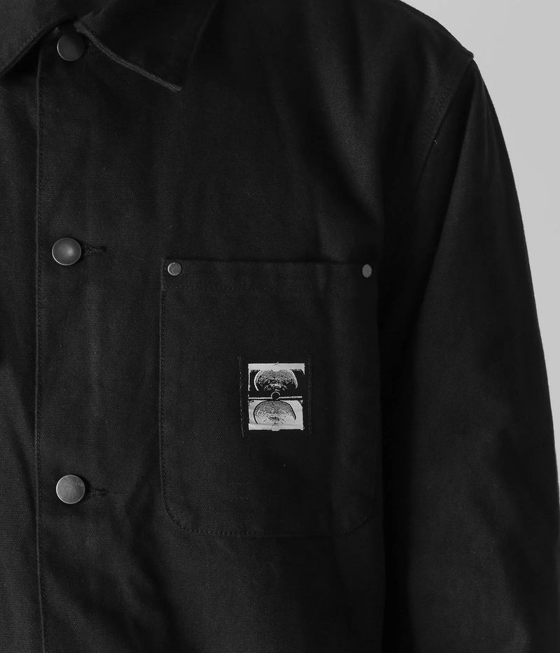 Former Jacket Press Chore Black pocket woven tag