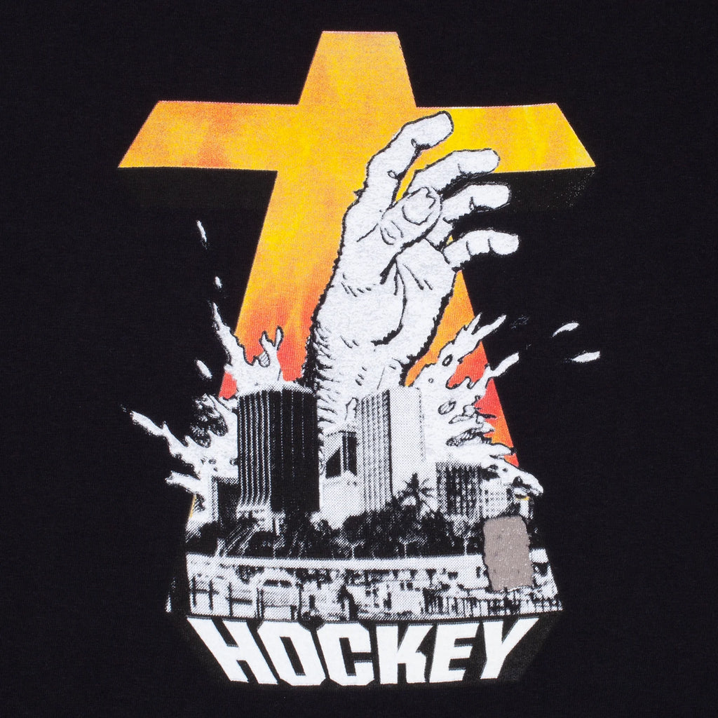 Hockey T-Shirt Drowning Black graphic close up