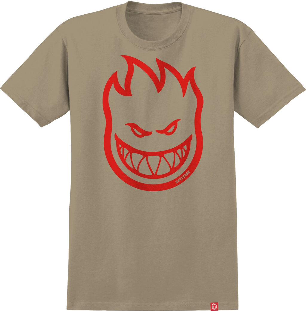 Spitfire T-Shirt Bighead Sand/Red front