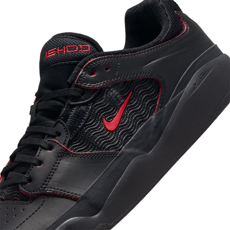Nike SB Ishod Premium Black/University Red swoosh detail