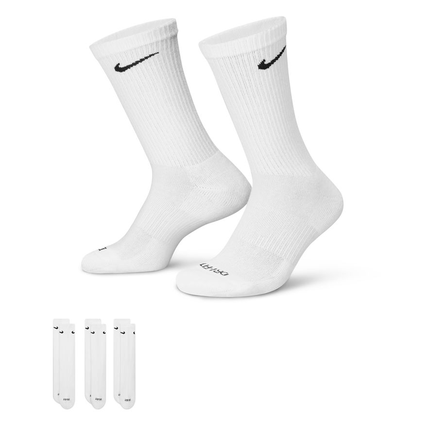 Nike SB Socks Everyday Plus Cushioned Crew 3 Pack White Med