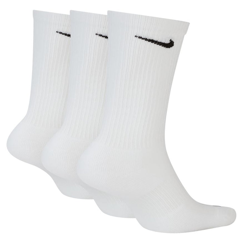 Nike SB Socks Everyday Plus Cushioned Crew 3 Pack White Med rear view