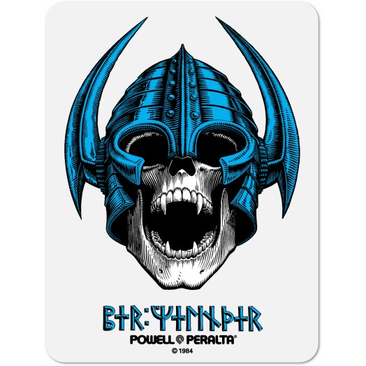 Powell Peralta Sticker Welinder skull blue
