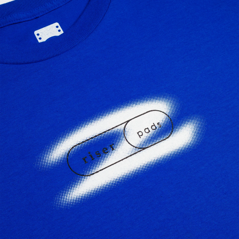 2 Riser Pads T-Shirt Band Royal Blue logo Detail