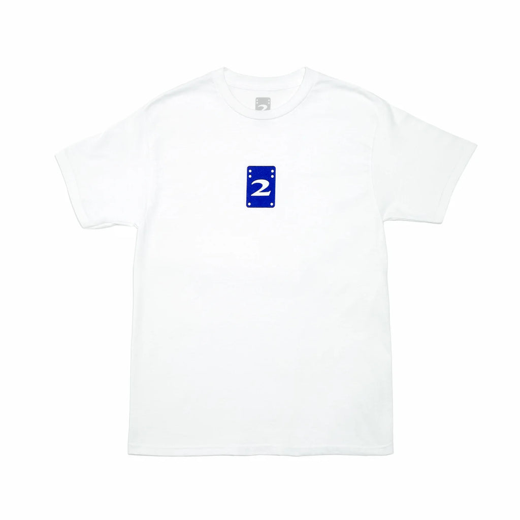 2 Riser Pads T-Shirt Logo White front view