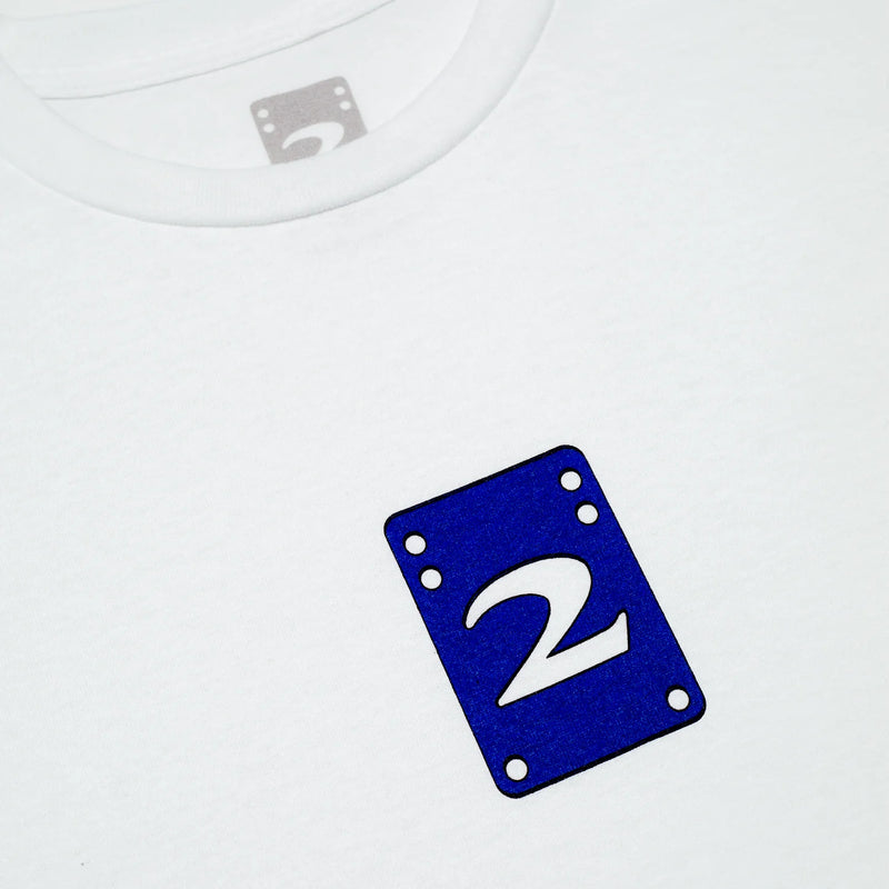 2 Riser Pads T-Shirt Logo White logo detail