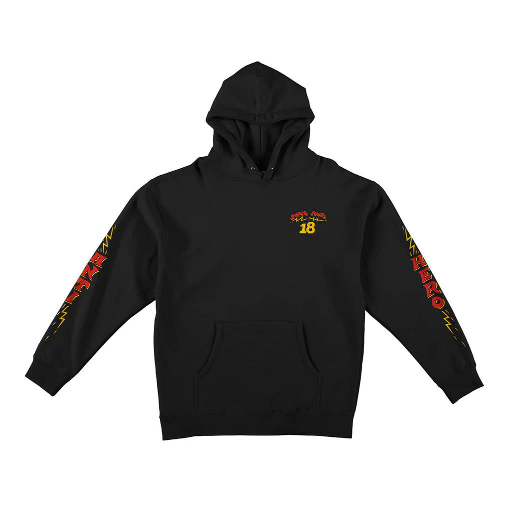 Anti Hero Hoodie Superpower 18 Black front view