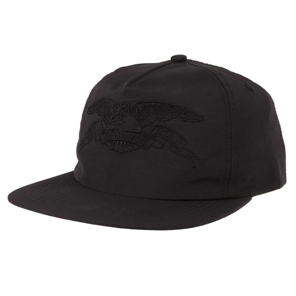 Anti Hero Snapback Hat Basic Eagle Black/Black front view