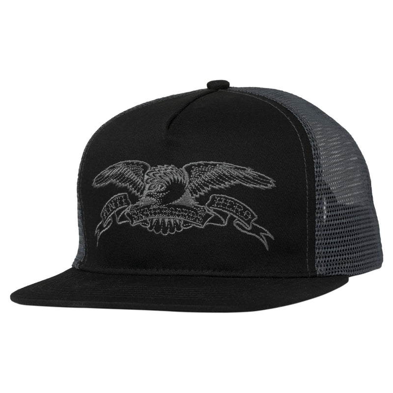 Anti Hero Snapback Hat Basic Eagle Black/Charcoal front view