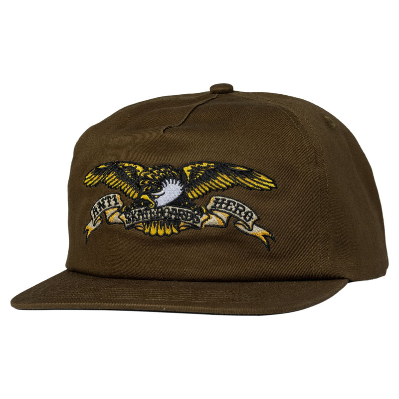 Anti Hero Snapback Hat Eagle Brown front view