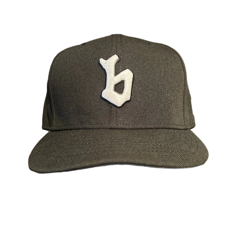 Blue Tile Lounge Fitted New Era Hat B 97 Logo Black/White