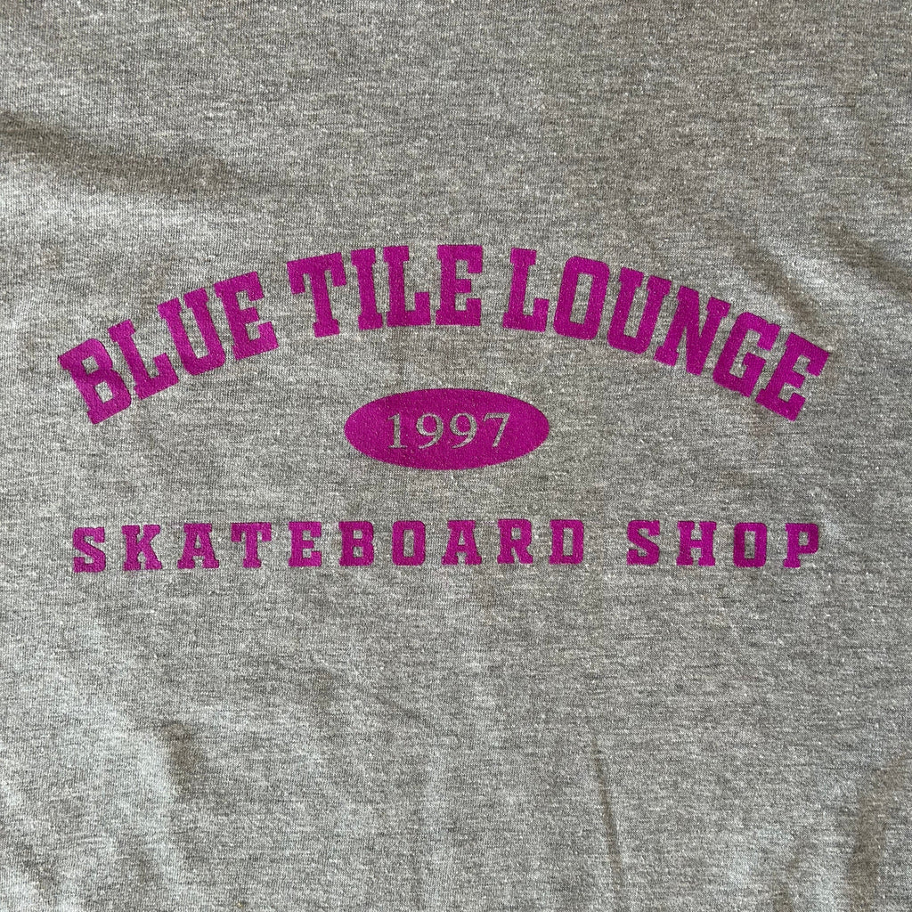 Blue Tile Lounge T-Shirt Collegiate Sport Grey/Purple graphic detail