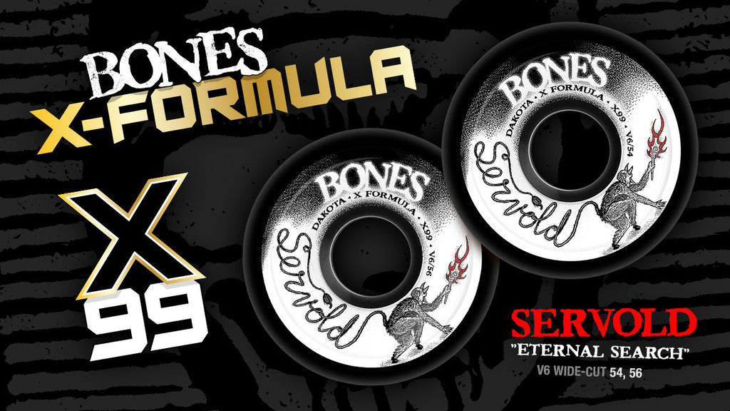 Bones Wheels X Formula Servold Eternal Search Black 54mm 99a V6 spec sheet