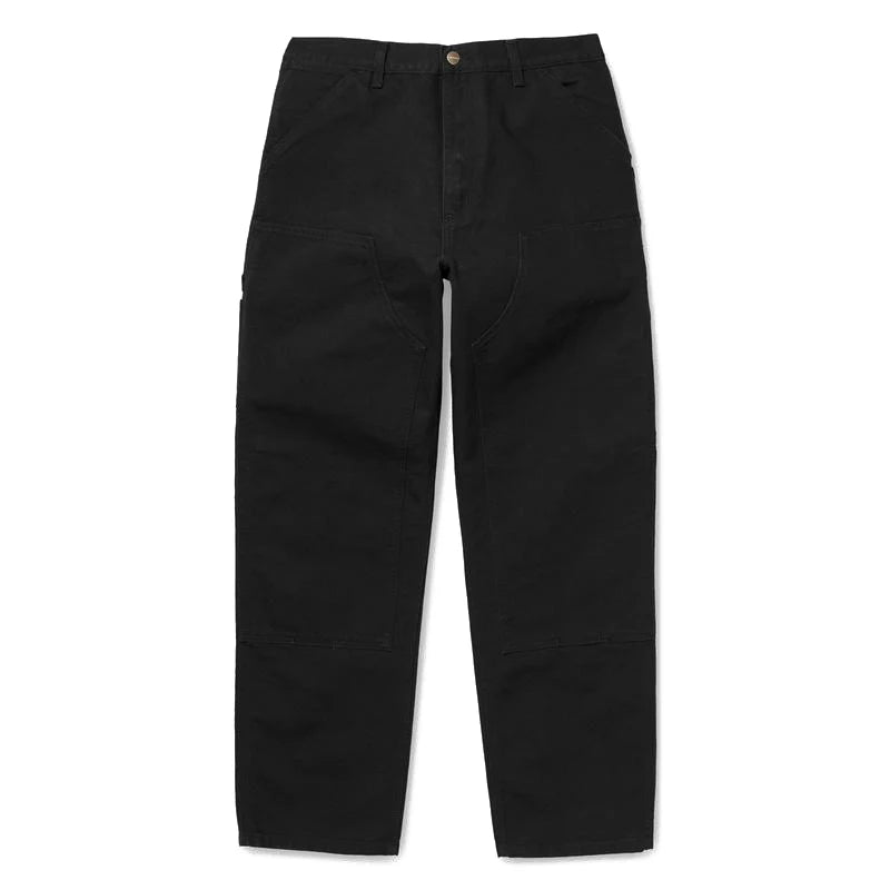 Carhartt WIP Pant Double Knee Black Rinsed front view