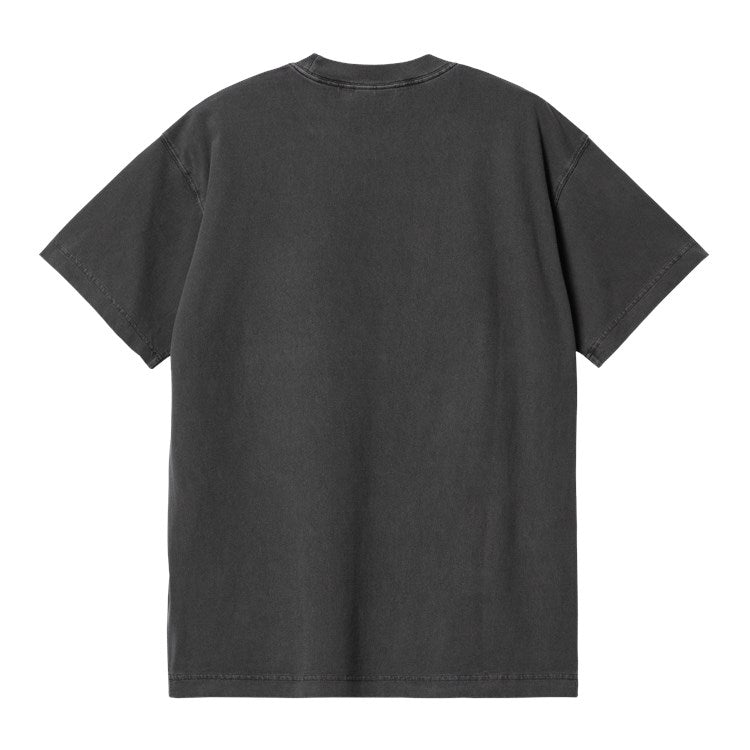 Carhartt WIP T-Shirt Nelson Charcoal Garment Dyed back view