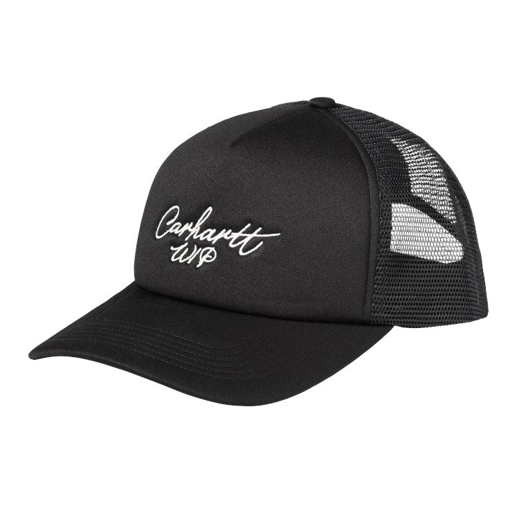 Carhartt WIP Trucker Hat Signature Black/White front view