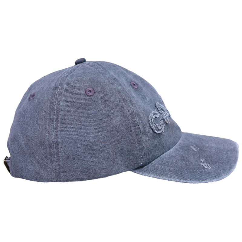 Carpet Company 6 Panel Hat Distressed Black side view right