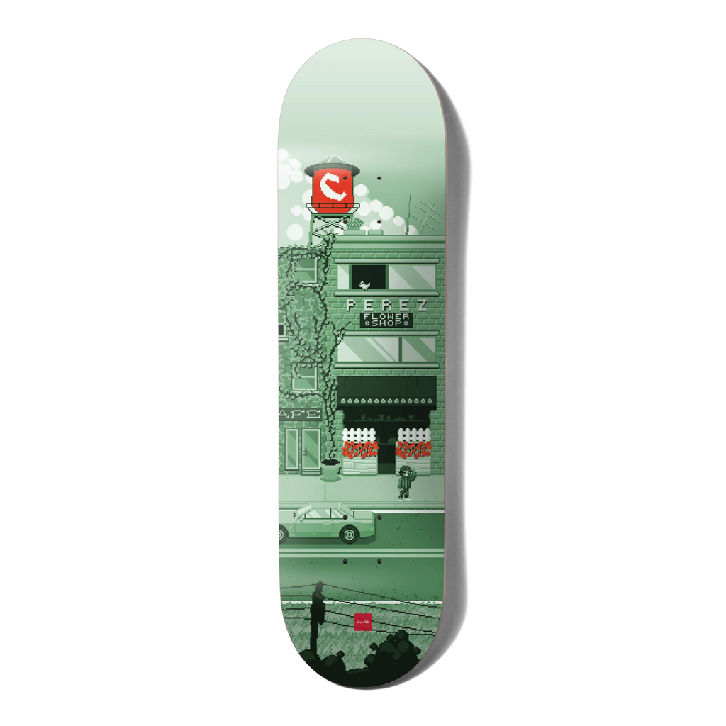 Chocolate Deck Perez Pixel City 8.4" bottom graphic