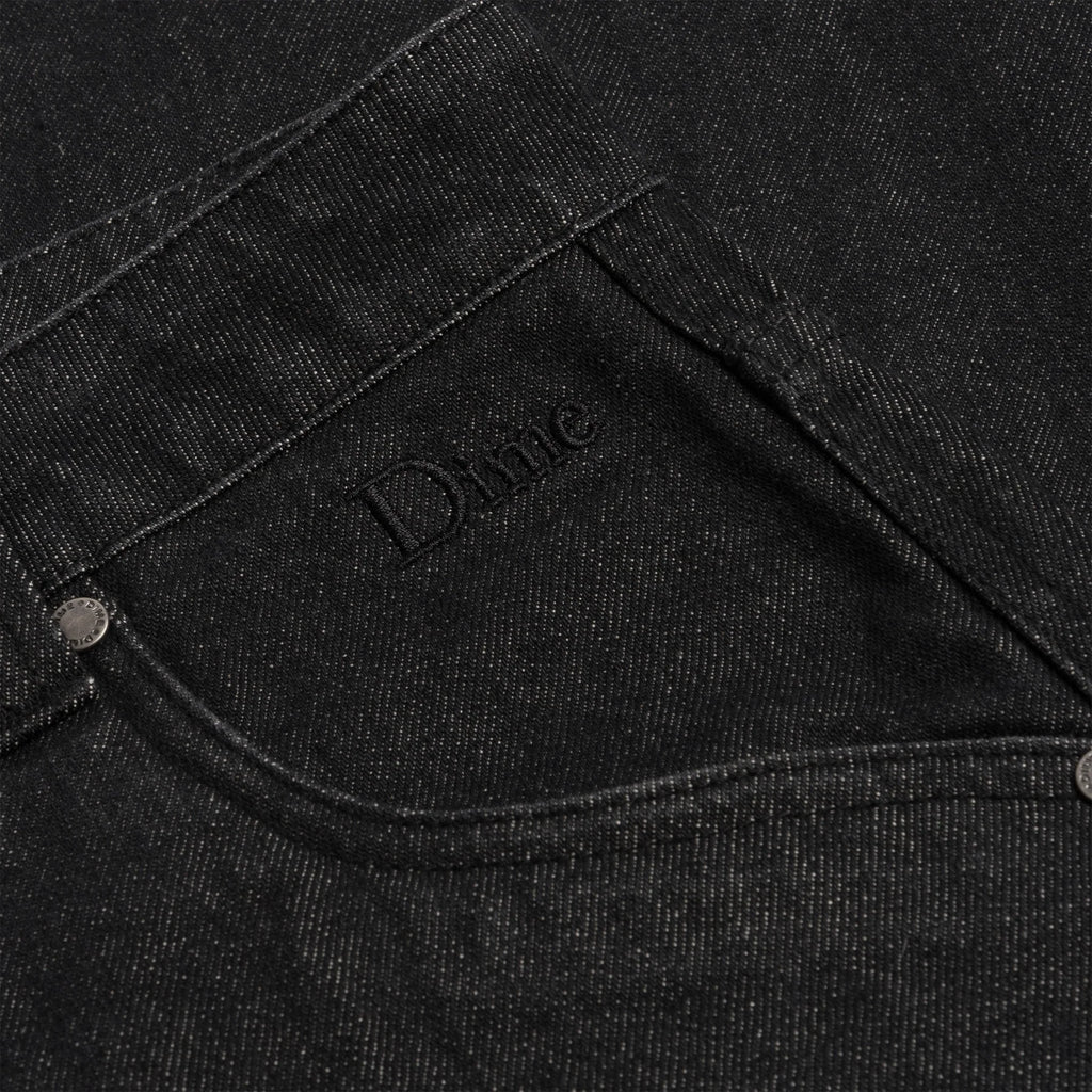 Dime Denim Classic Baggy Black Washed change pocket embroidery