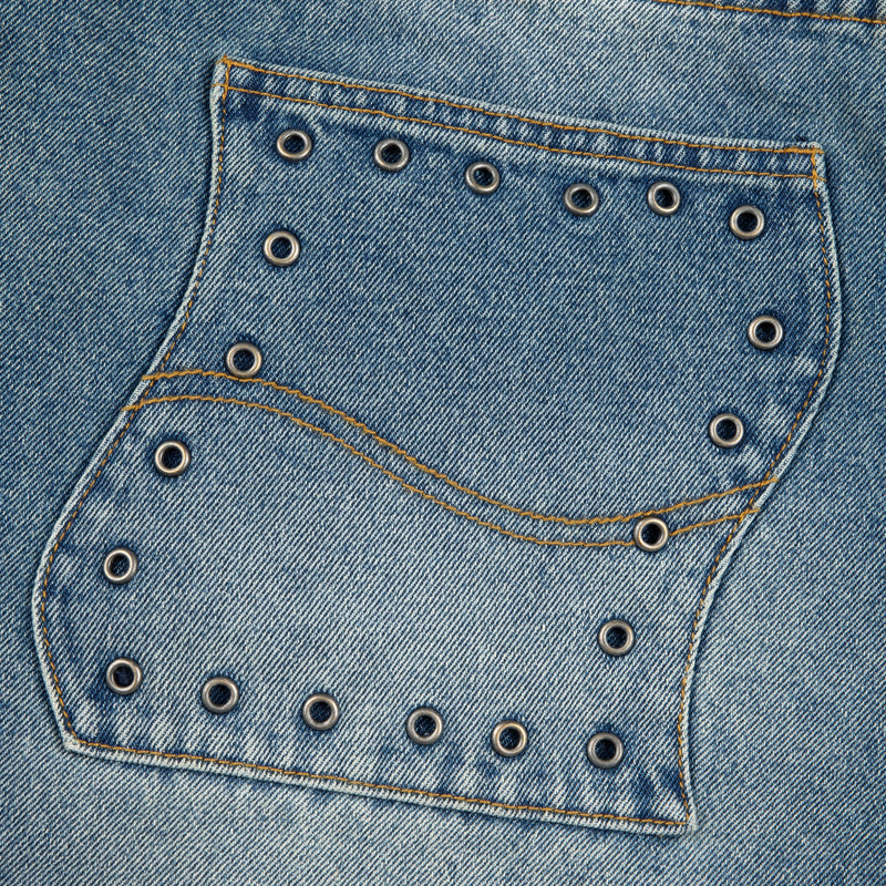 Dime Denim Classic Relaxed Sandblasted Indigo back pocket