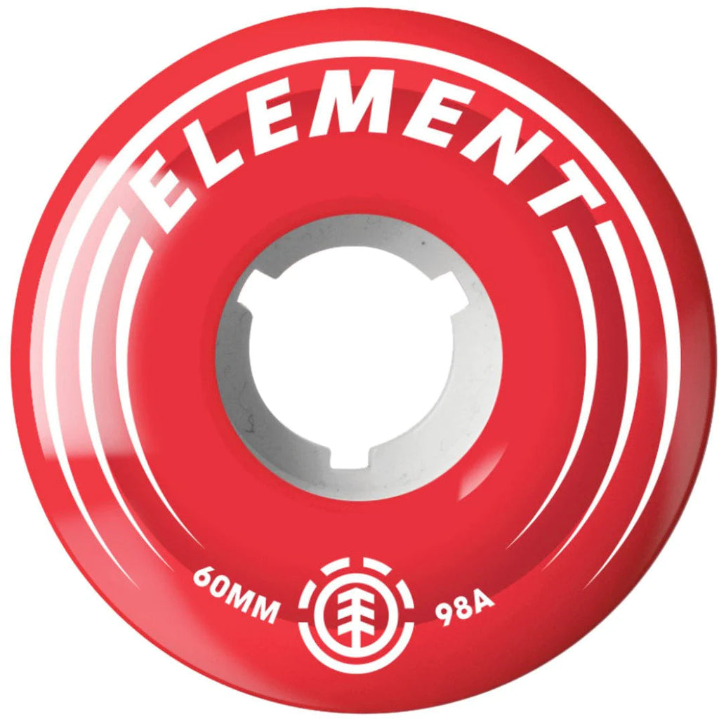 Element Cruiser Wheels Filmers Red 60mm front view