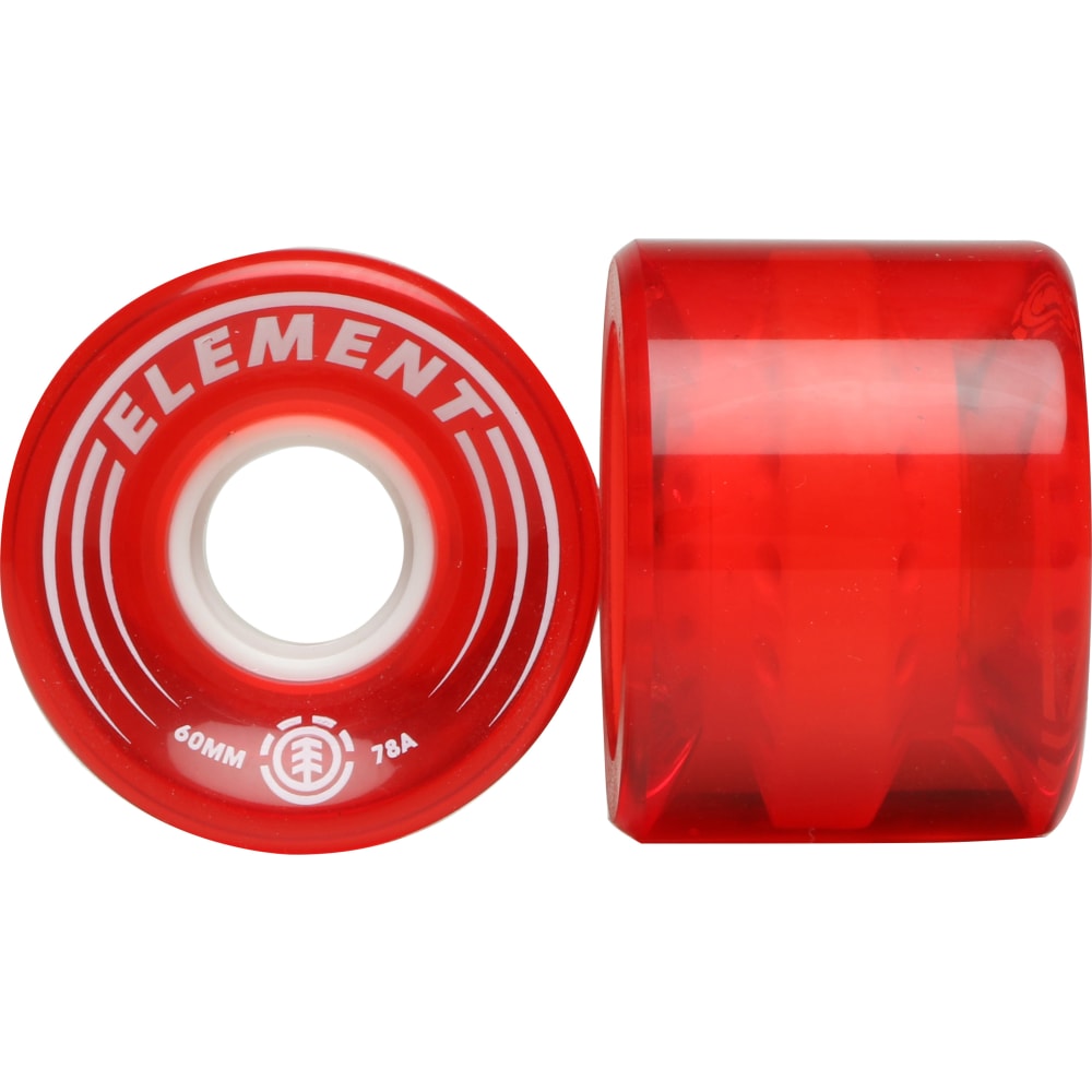 Element Cruiser Wheels Filmers Red 60mm profile view