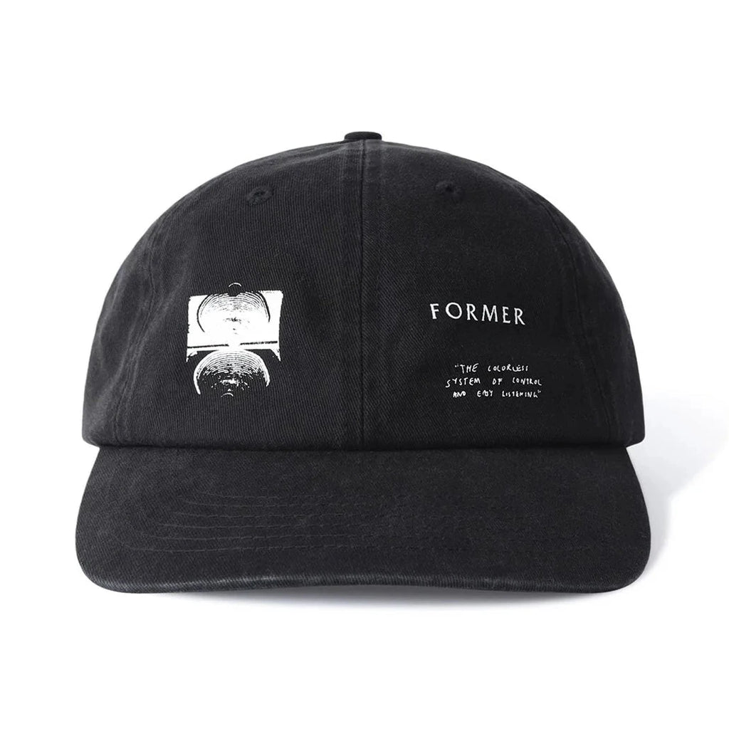 Former Strapback Hat Array Contrast Washed Black front view