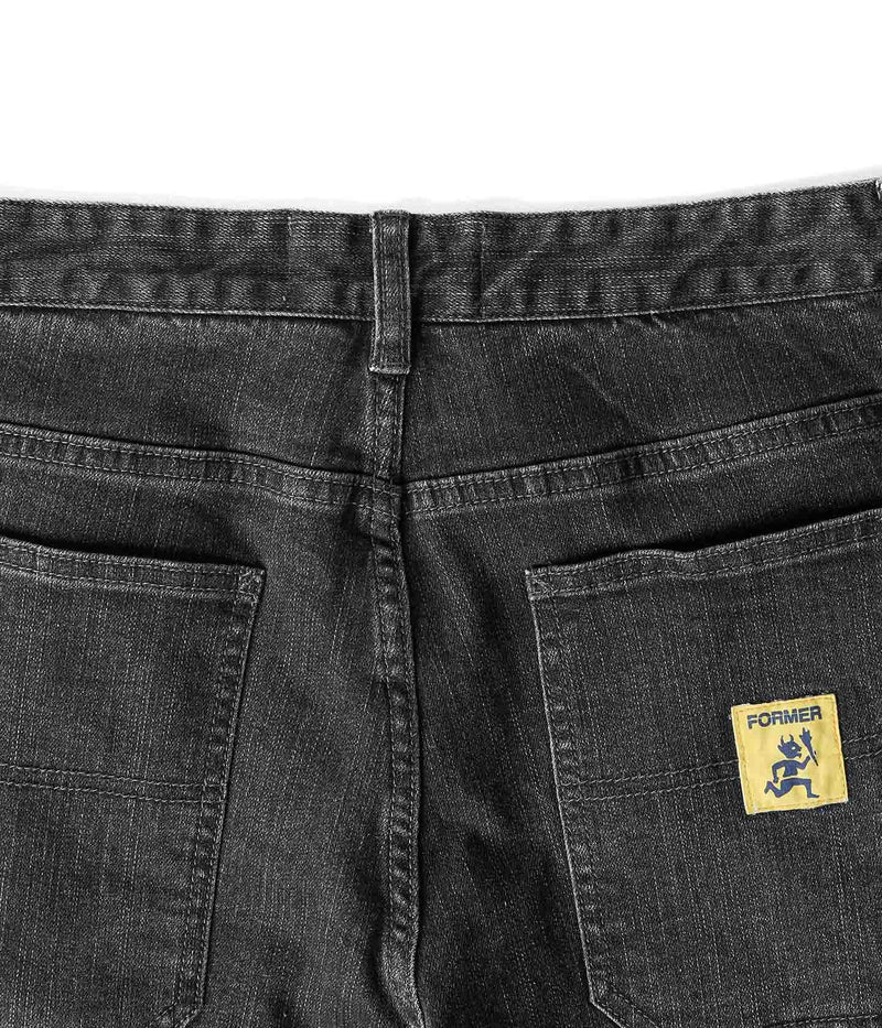 Former Denim Reynolds Distend Black Stone back pocket patch