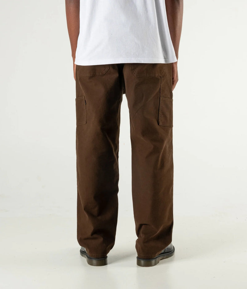 Former Pant Distend VT Brown back view on model