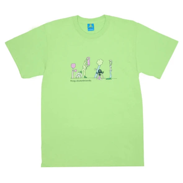 Frog T-Shirt Memories 1000 Lime front of tee