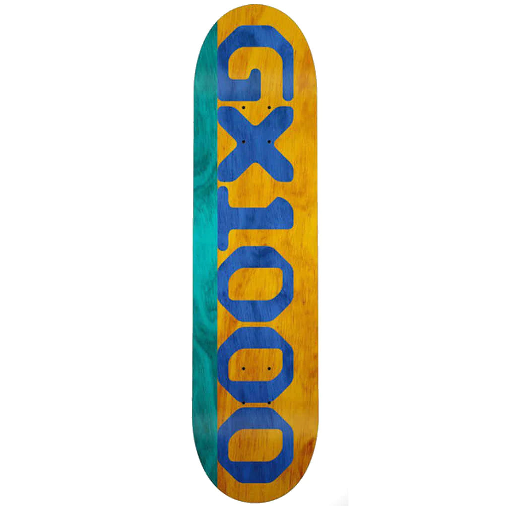 GX1000 Deck Split Veneer Teal/Yellow 8.25" bottom graphic view