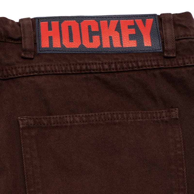 Hockey Standard Jean Dark Brown back waist band patch