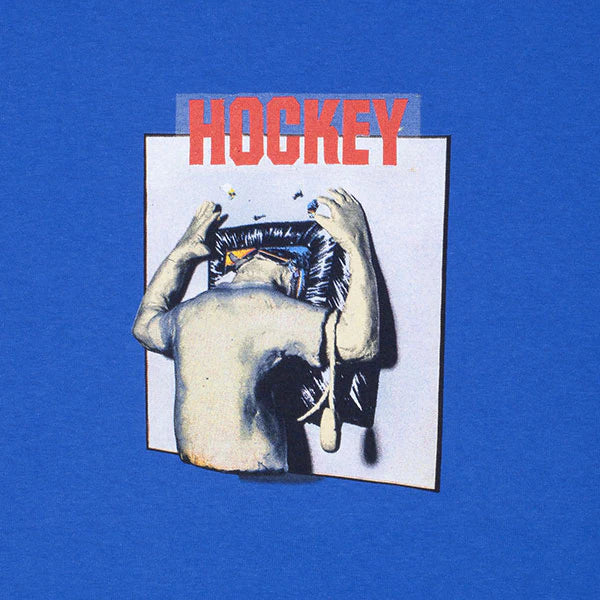 Hockey T-Shirt Screen Time Blue graphic detail