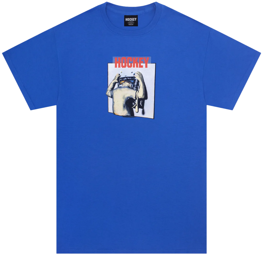 Hockey T-Shirt Screen Time Blue front view