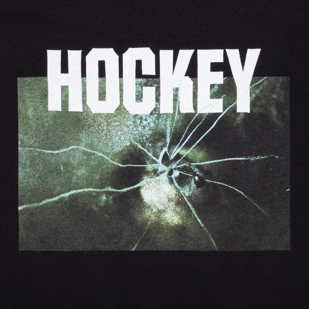 Hockey T-Shirt Thin Ice Black graphic detail