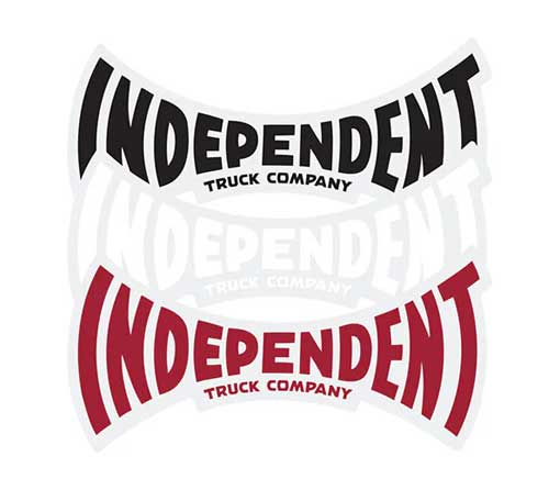 Independent Sticker ITC Span red, white or black