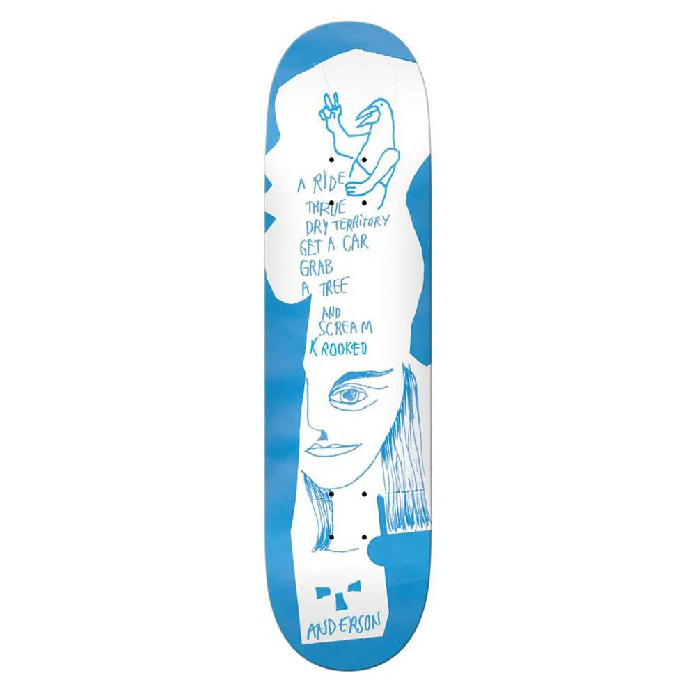 Krooked Deck Manderson Territory 8.12" bottom graphic