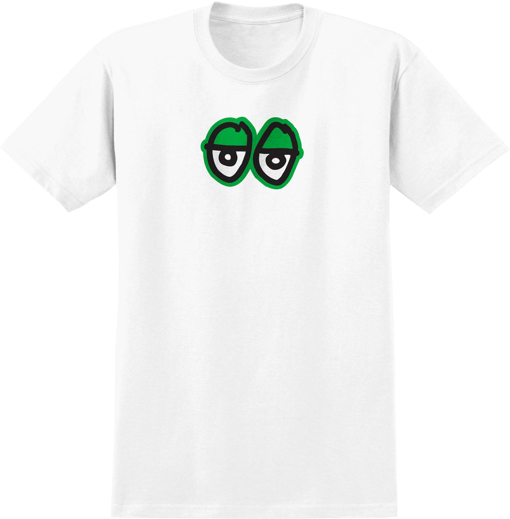 Krooked T-Shirt Eyes LG White/Green front view
