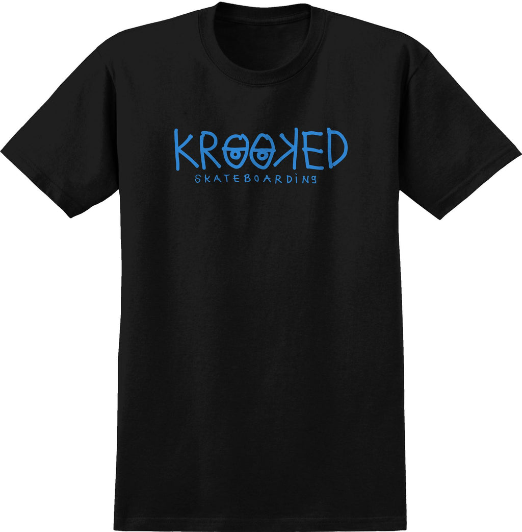 Krooked T-Shirt Eyes Black/Blue front view