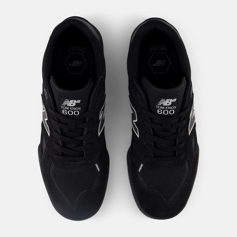 New Balance Numeric Tom Knox 600 Black/White top down view