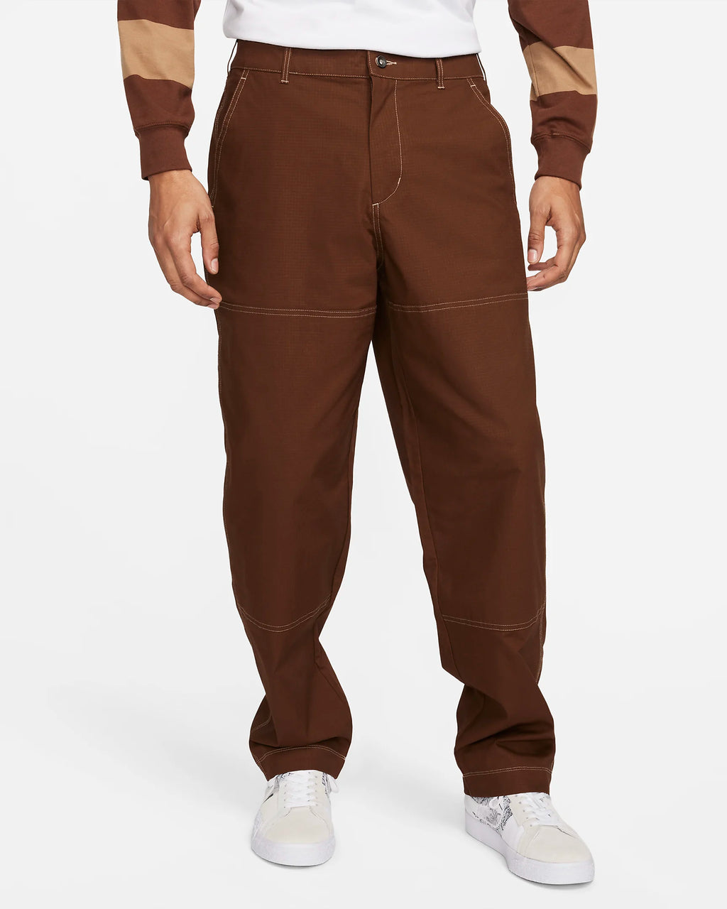 Nike SB Double Knee Pant Cacao Wow front view on model