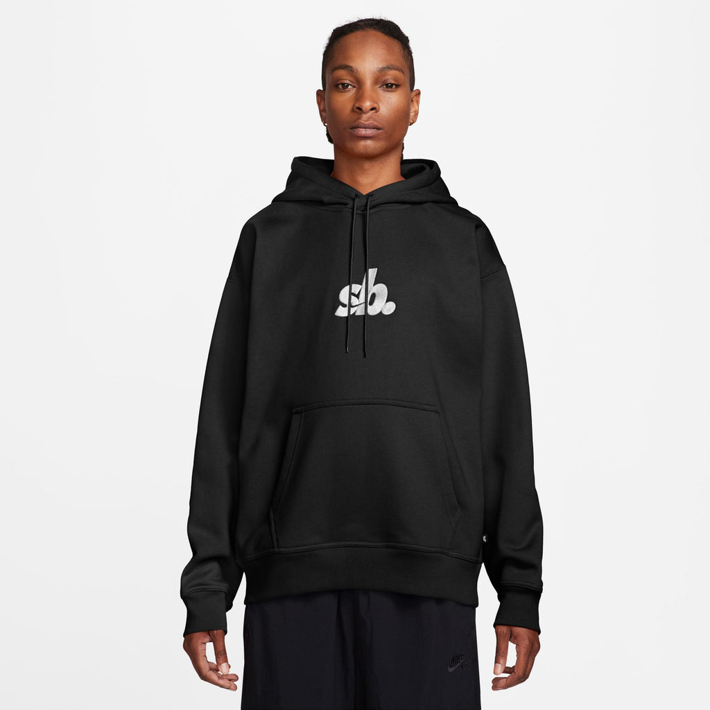 Nike SB Hoodie Essential Black/White on model