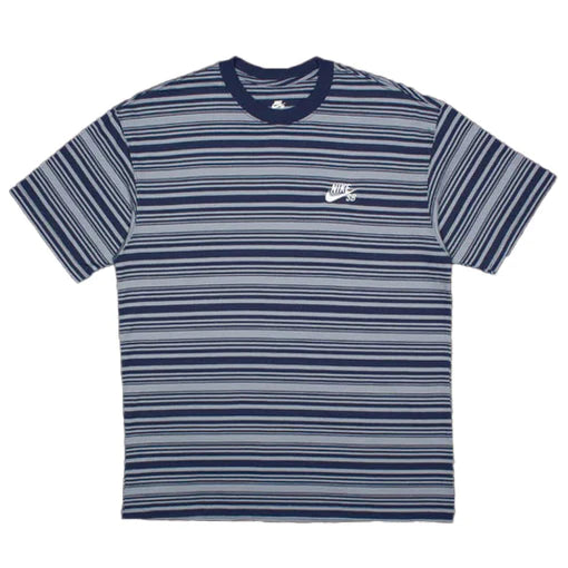 Nike SB T-Shirt Striped Max90 Ashen Slate front view