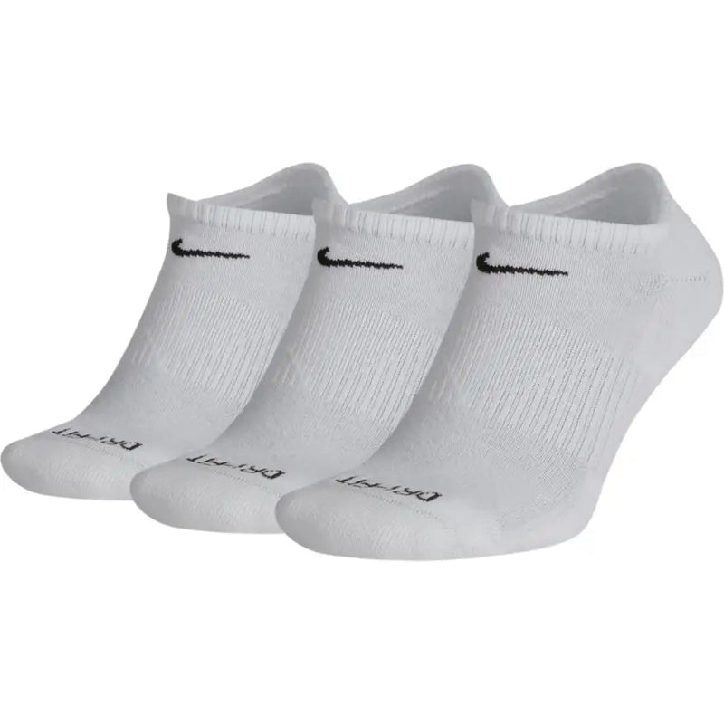Nike SB Socks 3 pack Everyday Plus Cushioned No Show White front view