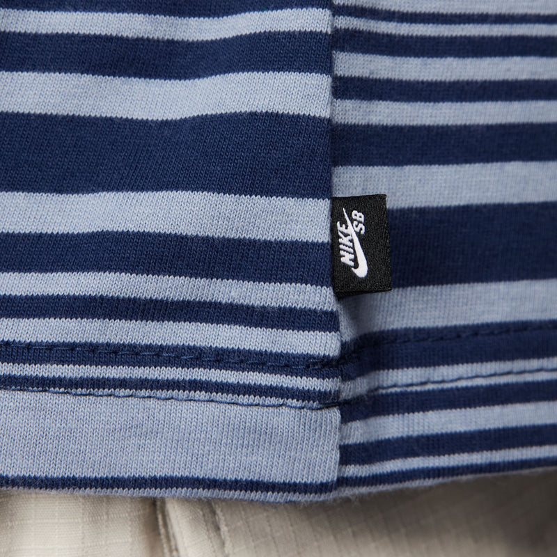 Nike SB T-Shirt Striped Max90 Ashen Slate woven tag detail