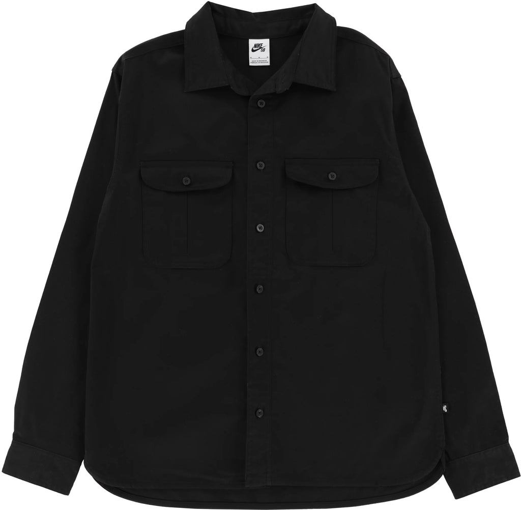 Nike SB L/S Woven Shirt Tanglin Black front