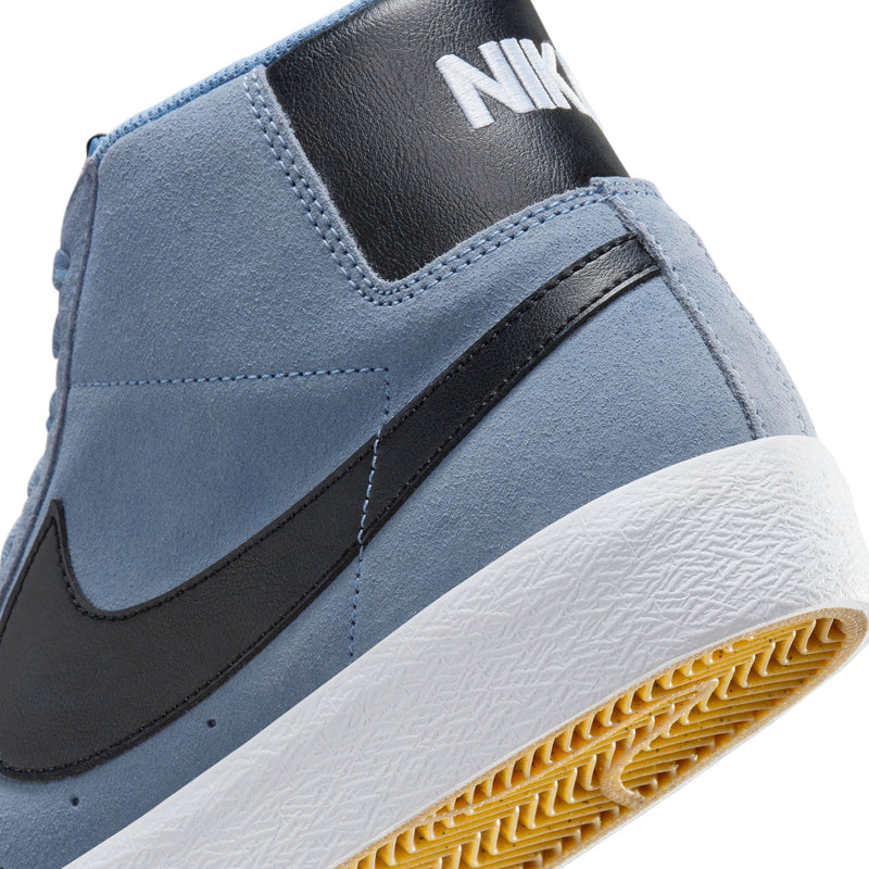Nike SB Zoom Blazer Mid Ashen Slate/Black-White heel close up