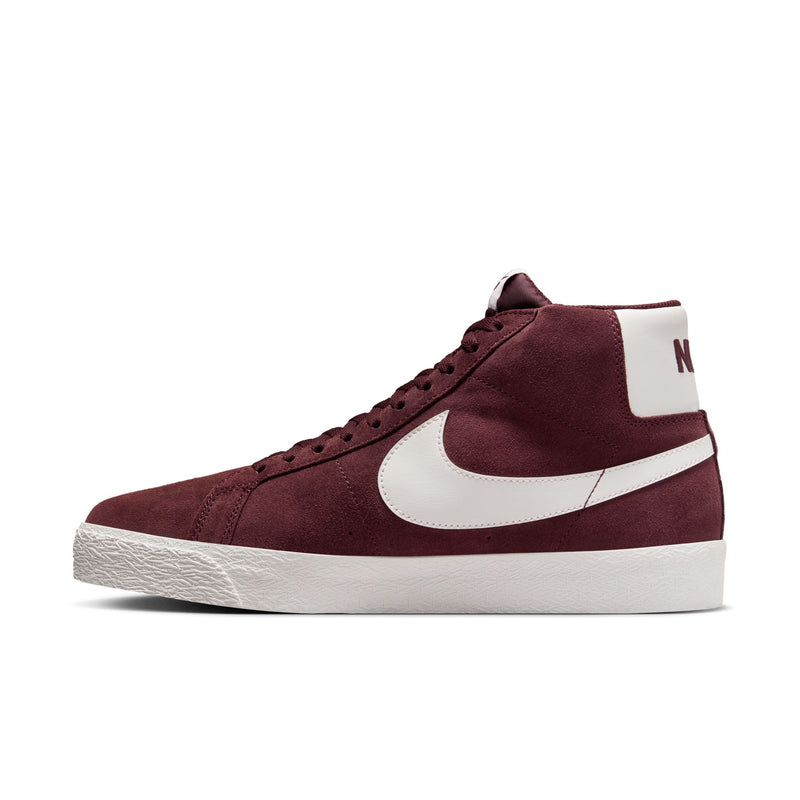 Nike SB Zoom Blazer Mid Burgundy Crush/Summit White in step view